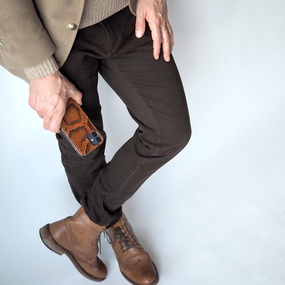 Python Leather Case iPhone 13 Pro Max Gold | Marcel Robert - 9