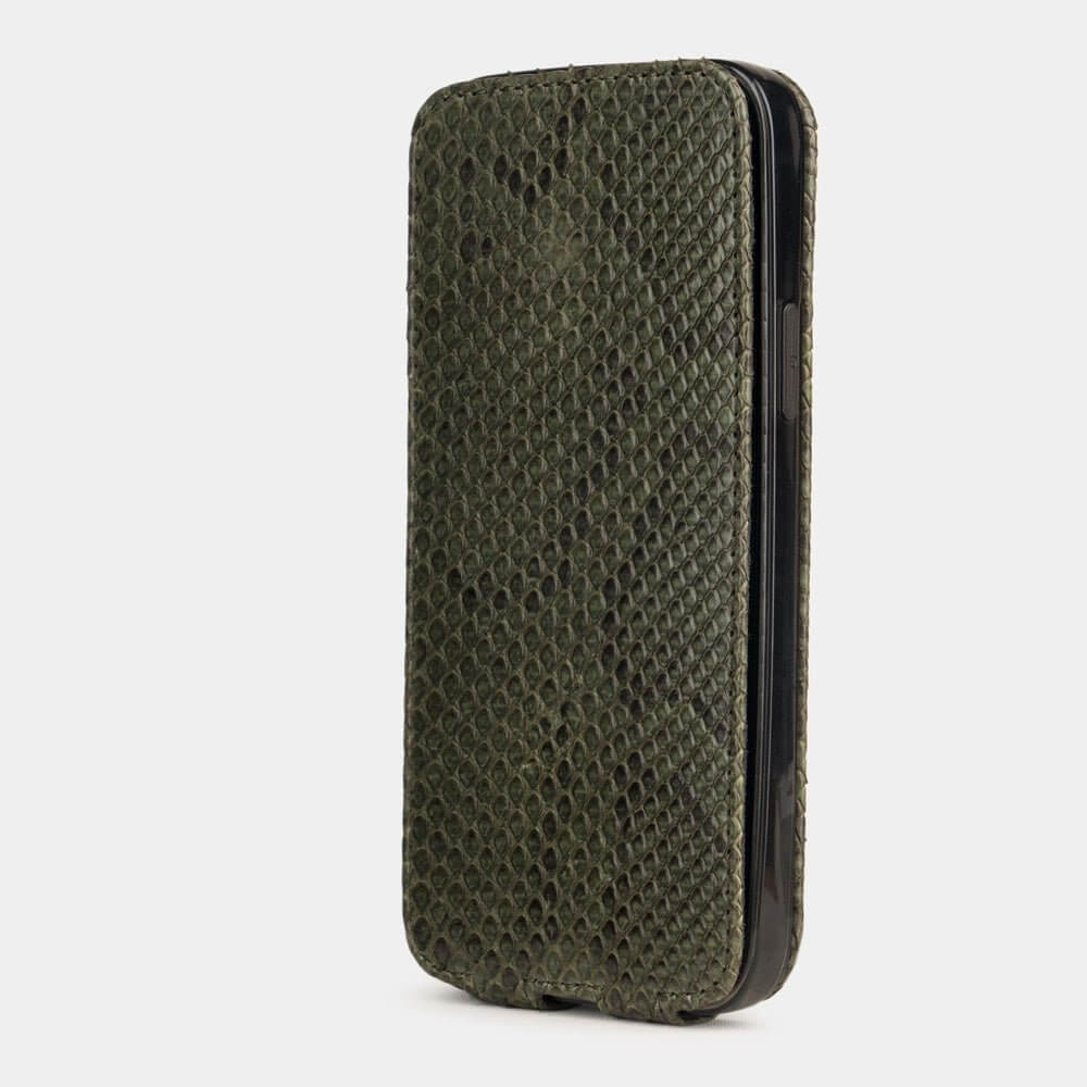 Leather Case iPhone 12 Pro Max Python Green | Marcel Robert - 2