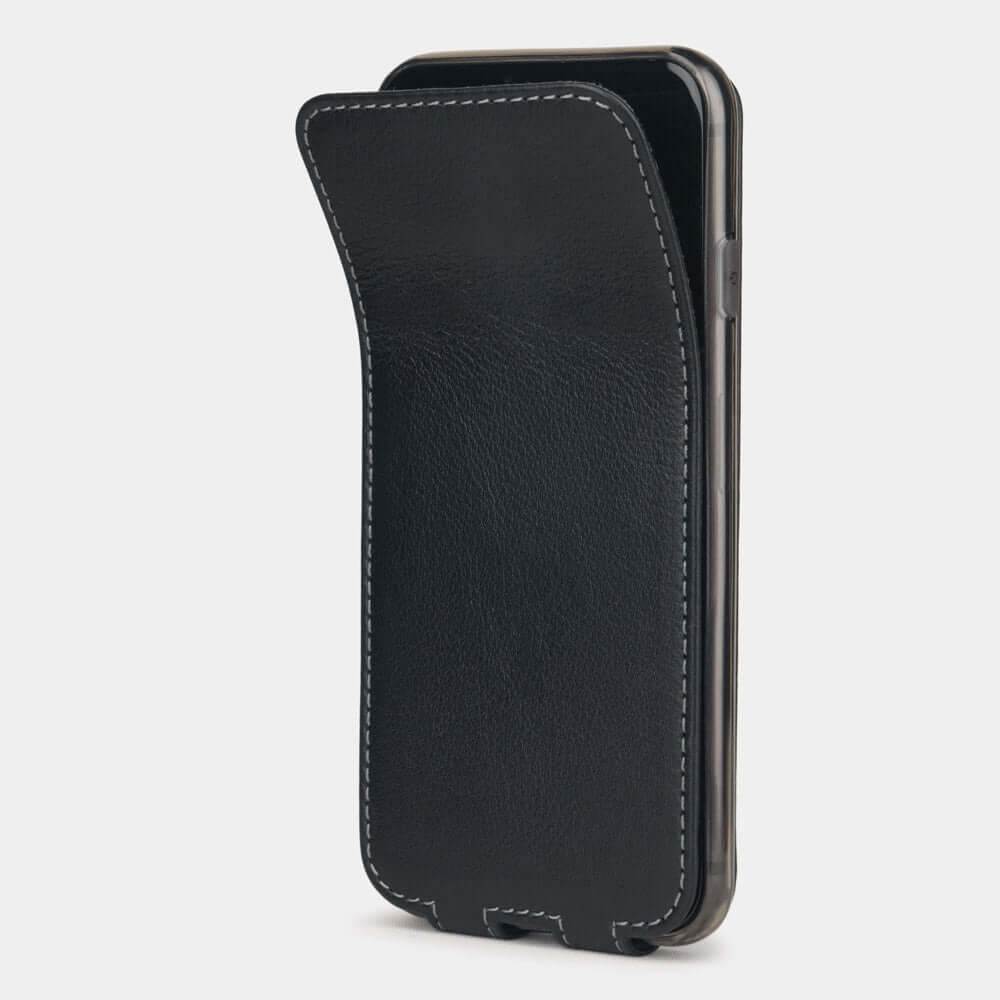 Premium Leather Case iPhone SE Black | Marcel Robert - 1