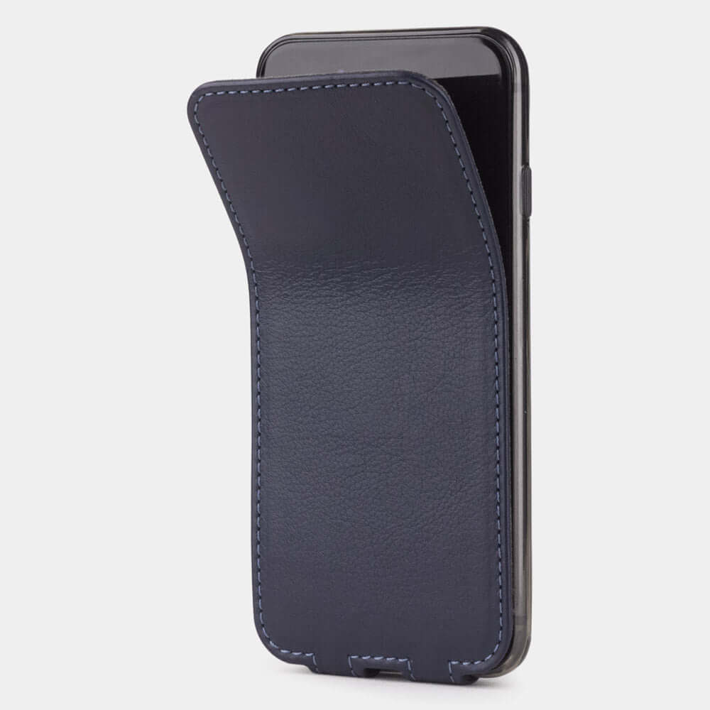 Premium Leather Case iPhone SE Blue Indigo | Marcel Robert - 1