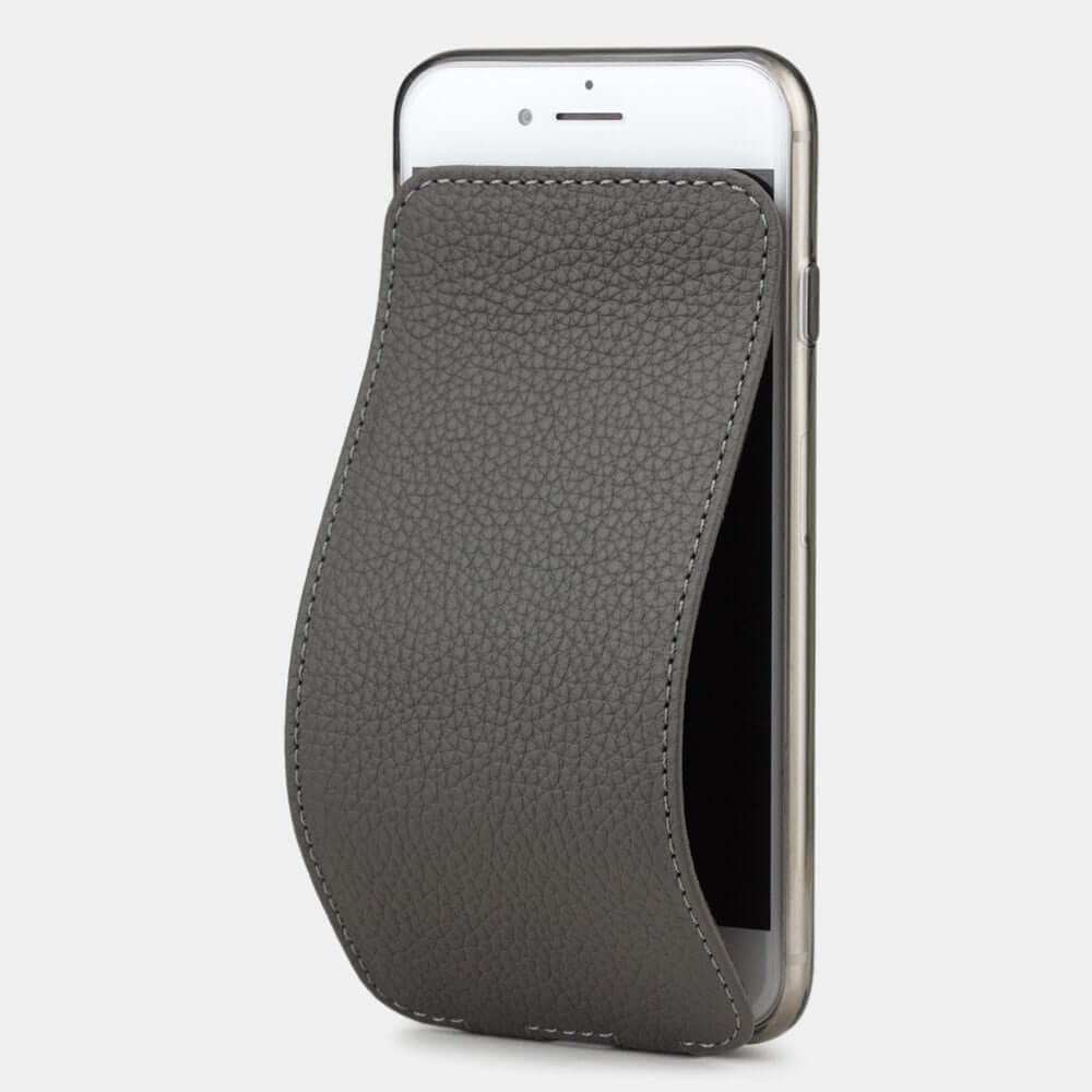 Premium Leather Case iPhone SE Grey | Marcel Robert - 0