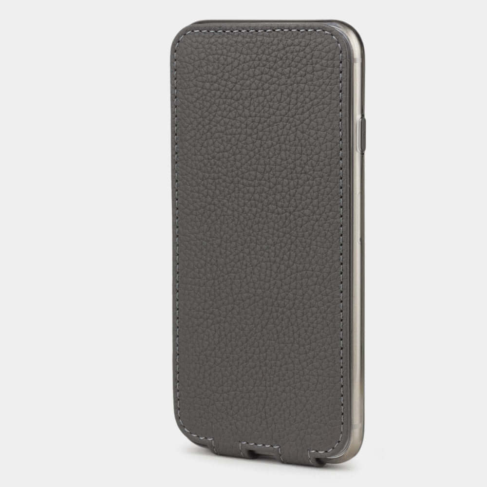 Premium Leather Case iPhone SE Grey | Marcel Robert - 2