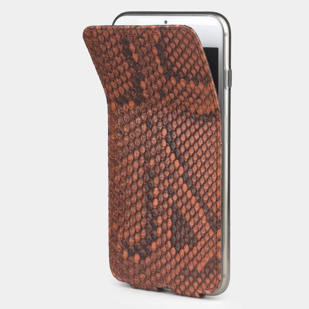 Leather Case iPhone SE Leather Python Gold | Marcel Robert - 0