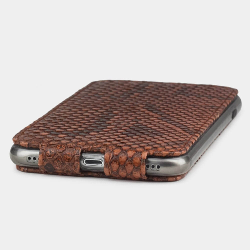 Leather Case iPhone SE Leather Python Gold | Marcel Robert - 3
