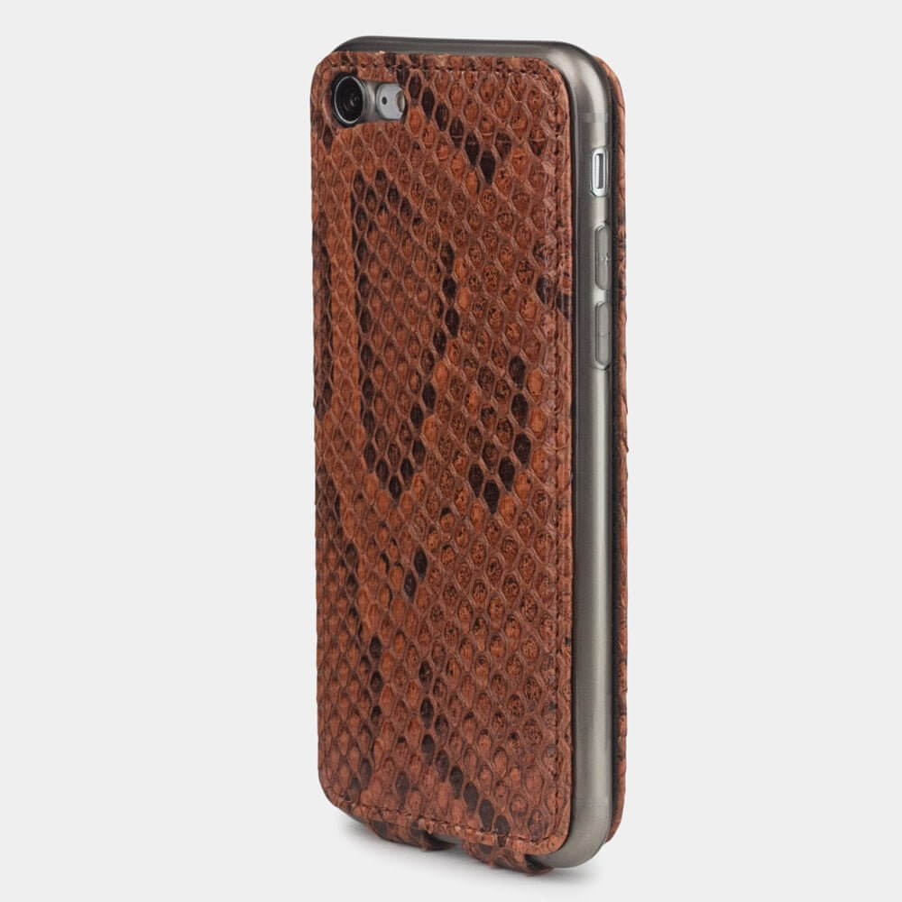 Leather Case iPhone SE Leather Python Gold | Marcel Robert - 4