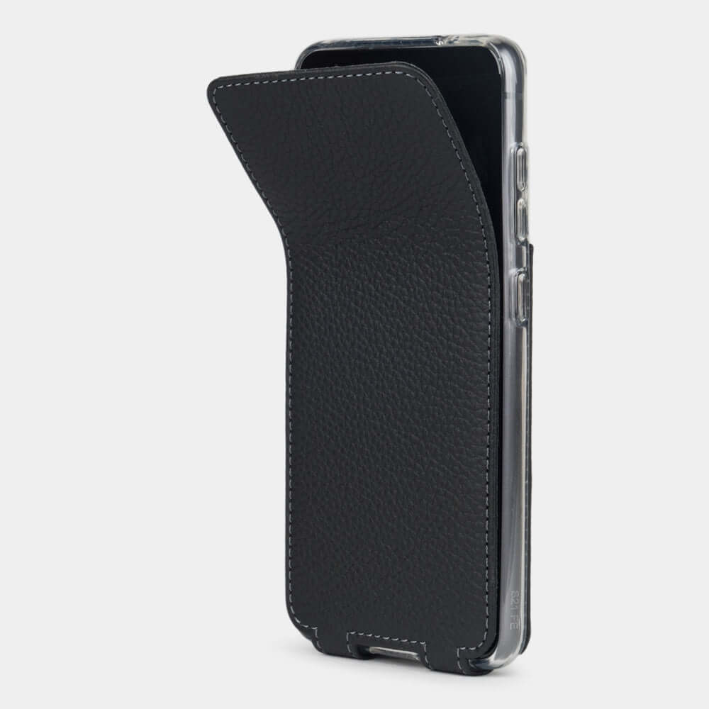 Leather Flip Case Galaxy S21 FE Black | Marcel Robert - 1