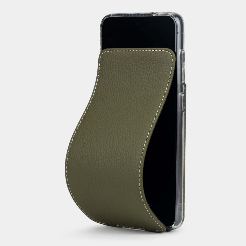 Leather Flip Case Galaxy S21 FE Green | Marcel Robert - 0