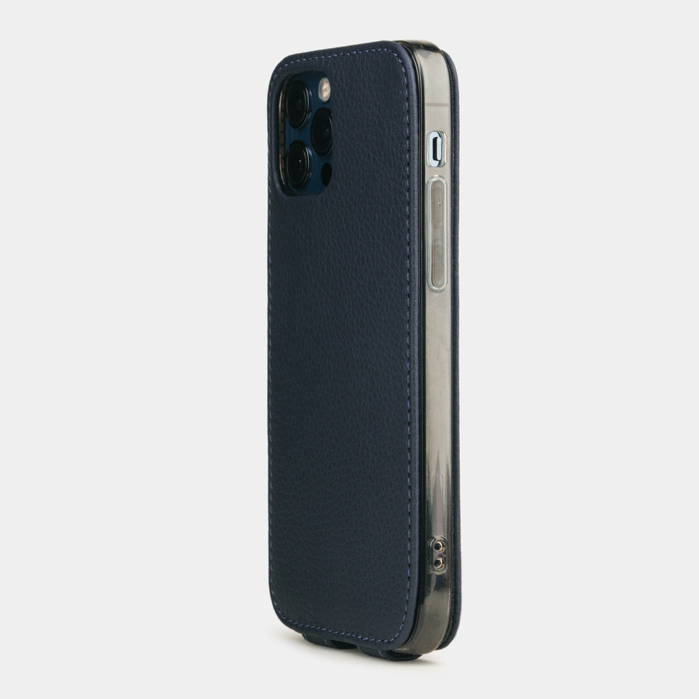 Premium Leather Case iPhone 12 Pro Blue | Marcel Robert - 0