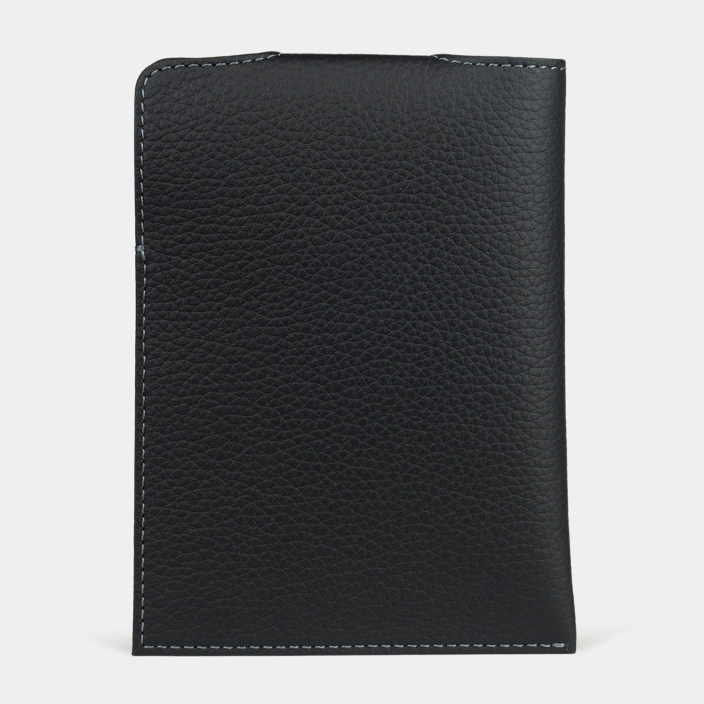 Black Leather Passport Pocket model "London" | Marcel Robert - 2