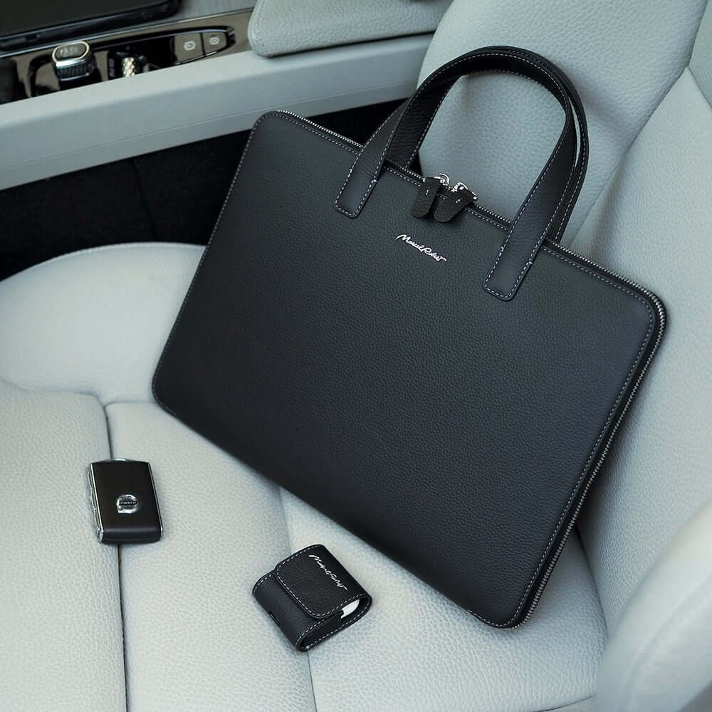 Premium Black Leather Laptop Bag 14'' Bocage | Marcel Robert - 6