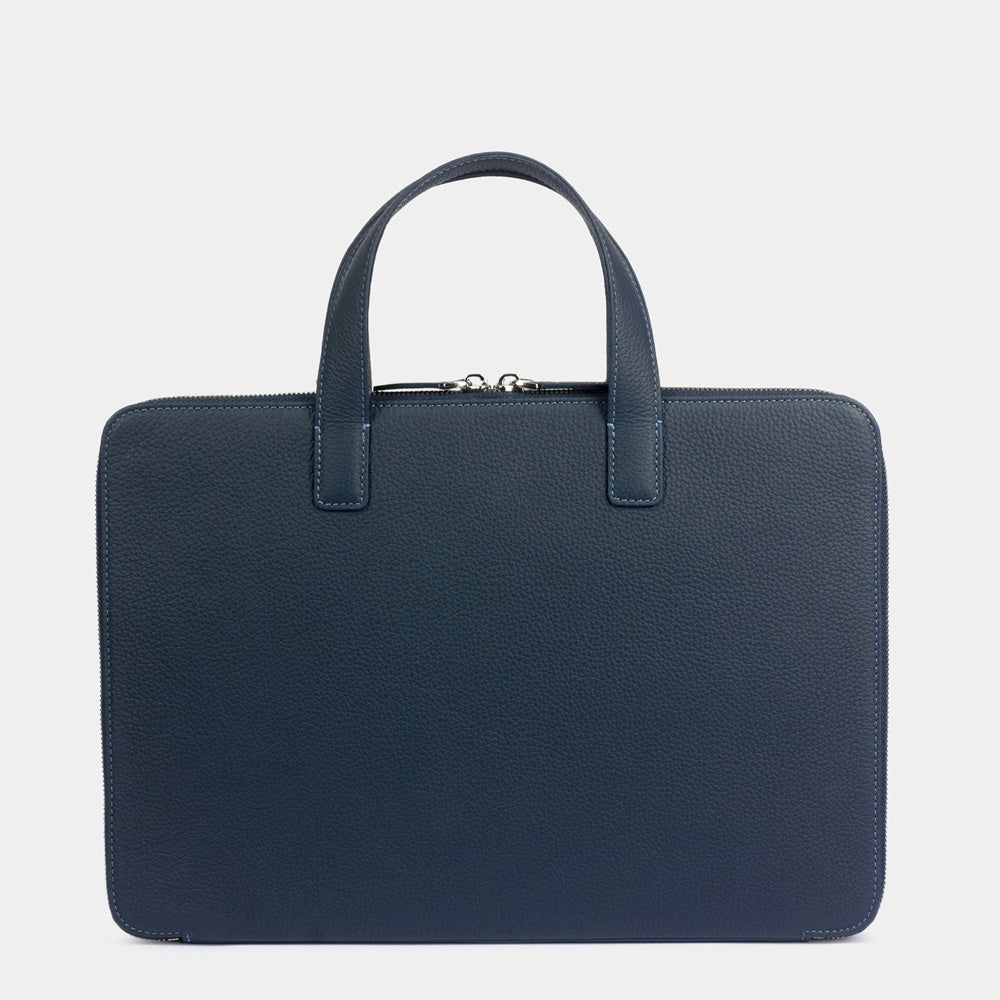 Leather Notebook Bag 14'' Bocage Blue | Marcel Robert - 4