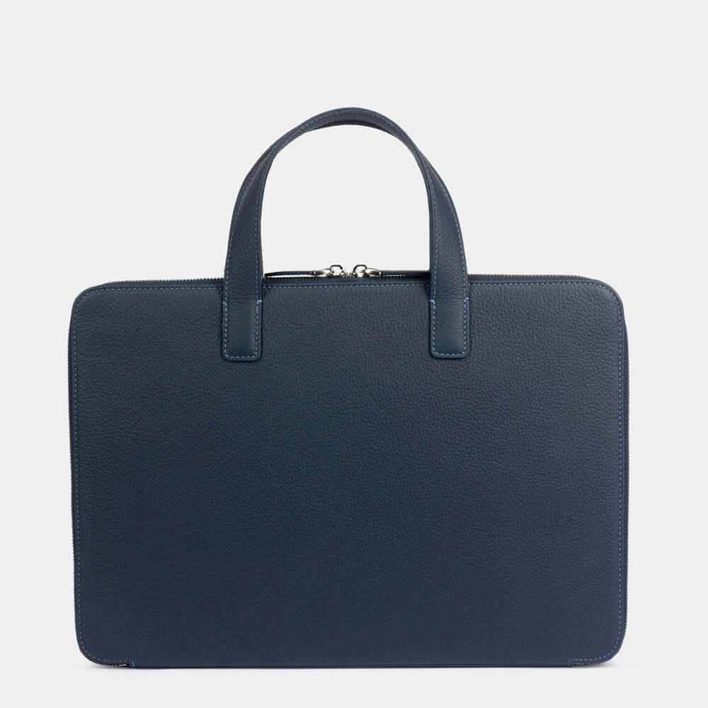 Leather Notebook Bag 14'' Bocage Blue | Marcel Robert - 4