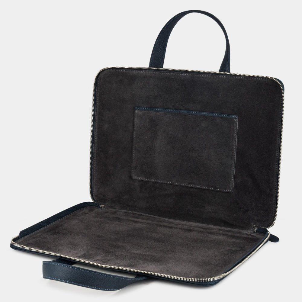 Leather Notebook Bag 14'' Bocage Blue | Marcel Robert - 2