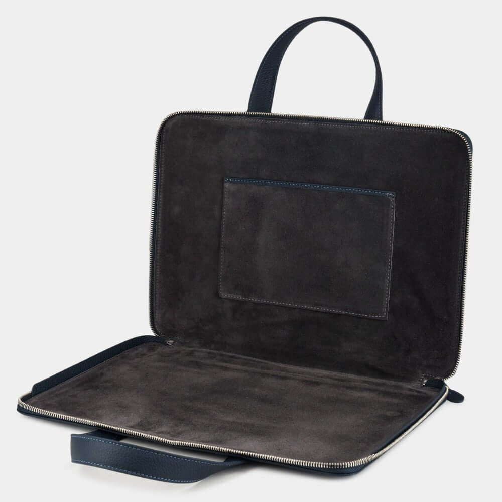 Leather Notebook Bag 14'' Bocage Blue | Marcel Robert - 2