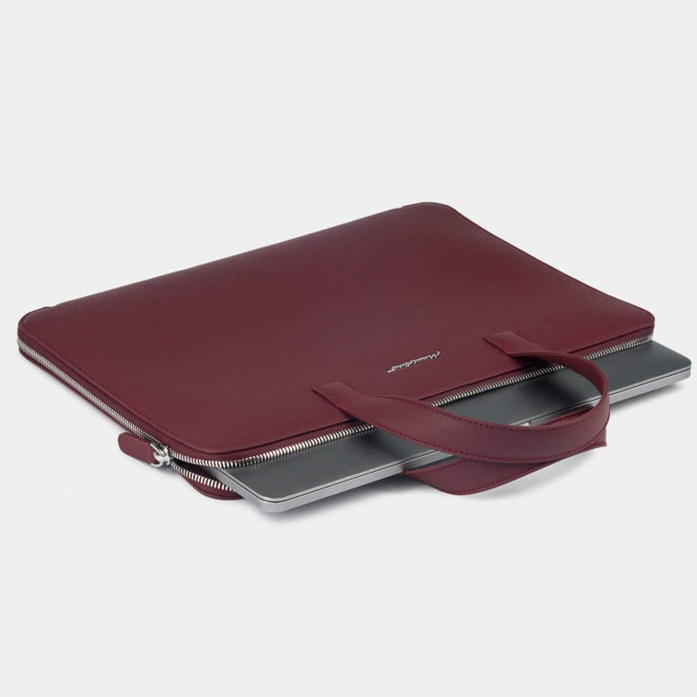 Dark Red Notebook Bag 14'' Natural Leather | Marcel Robert - 3