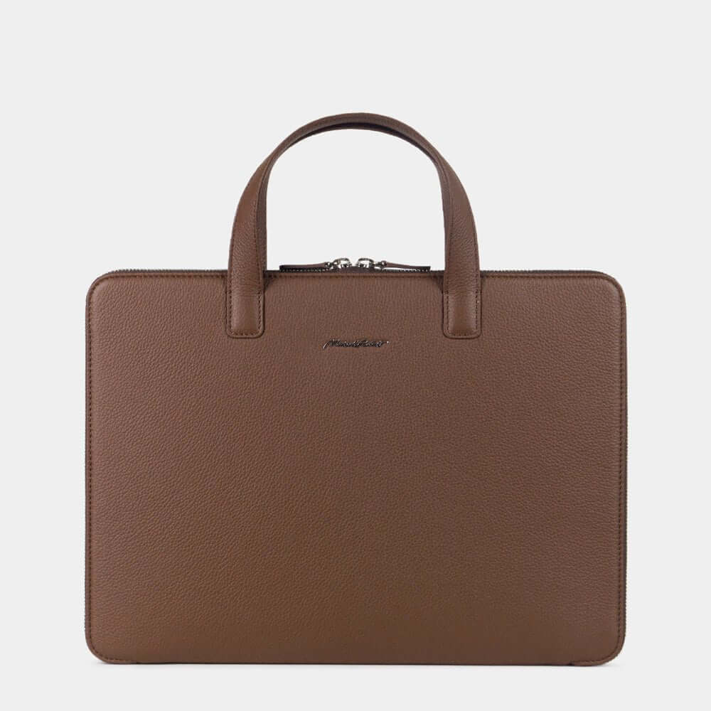 Leather Notebook Bag 14'' Bocage Brown | Marcel Robert - 0