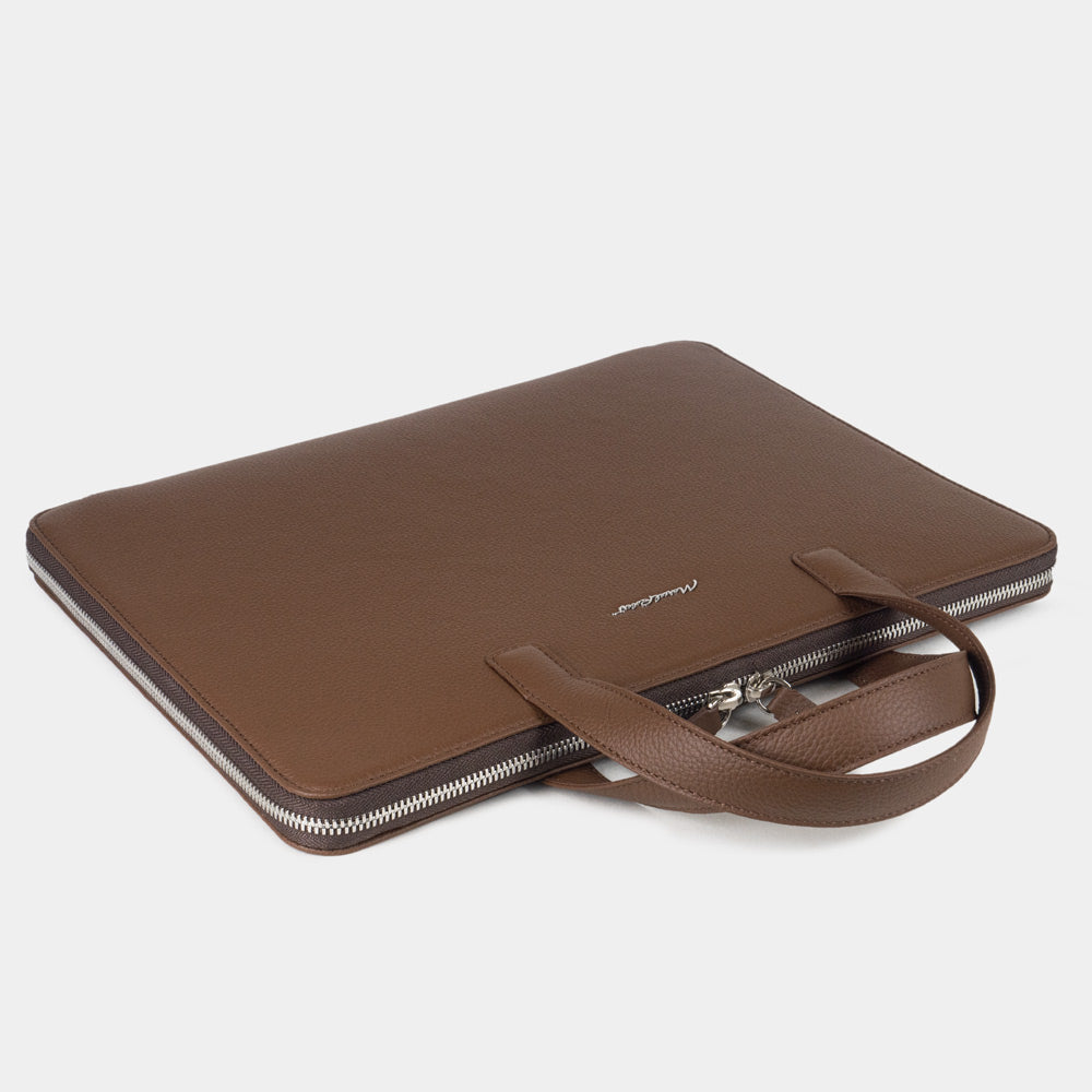 Leather Notebook Bag 14'' Bocage Brown | Marcel Robert - 2