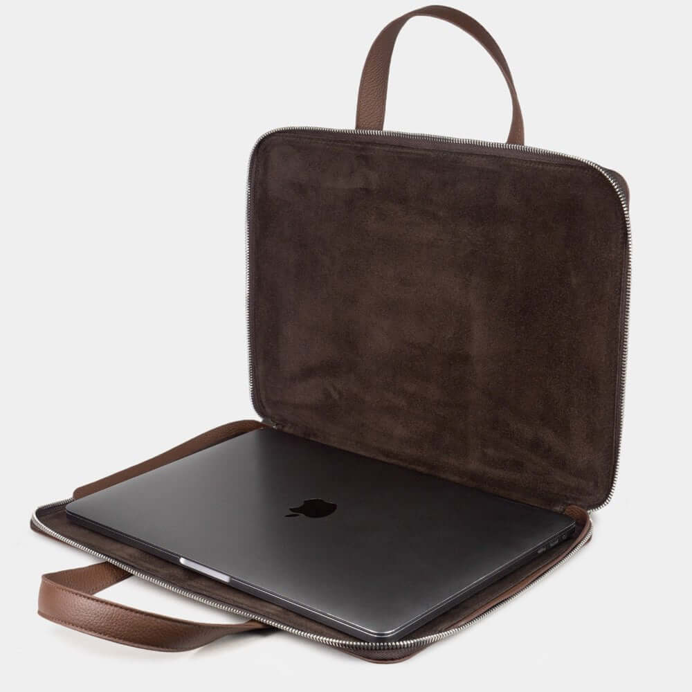 Leather Notebook Bag 14'' Bocage Brown | Marcel Robert - 3