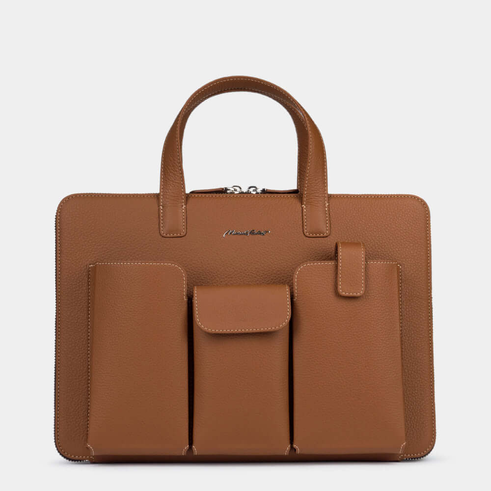 notebook bag 14'' Bocage with pockets gold