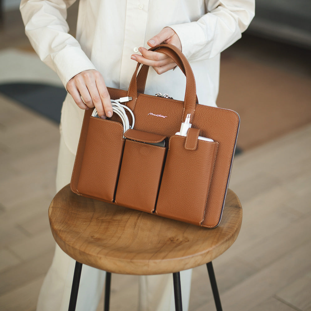 Notebooktasche 14'' Bocage mit Fächern gold