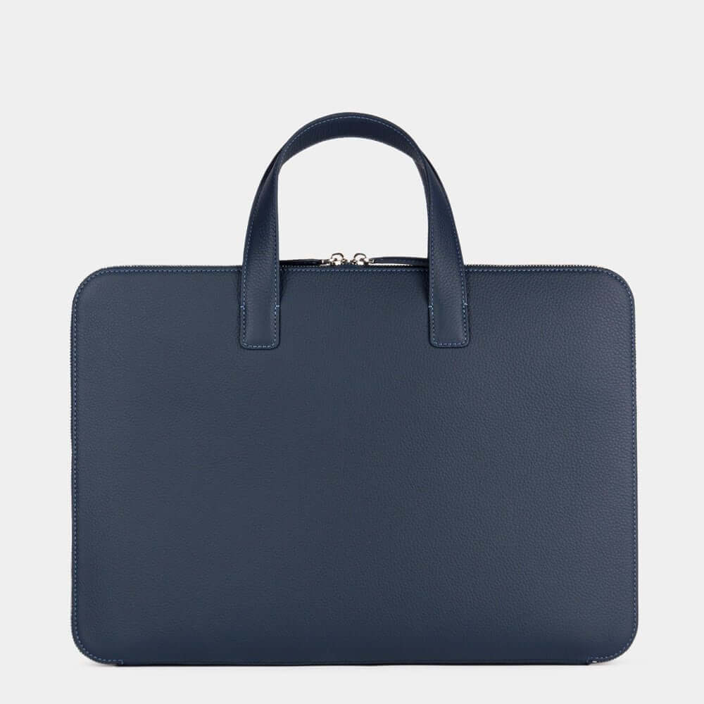 Perfect Blue Leather Bag for Notebook 17'' | Marcel Robert - 2