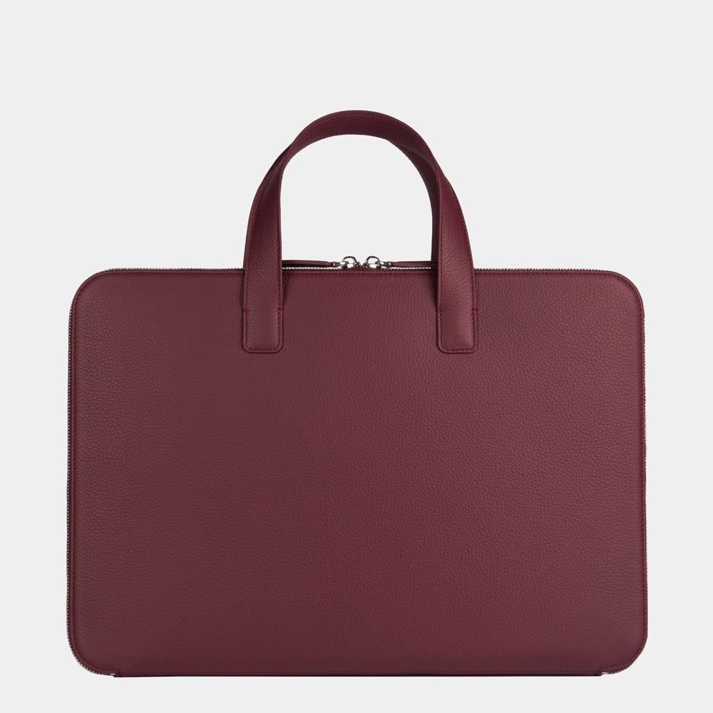 Bordeaux Leather Notebook Bag 17'' Bocage | Marcel Robert - 0