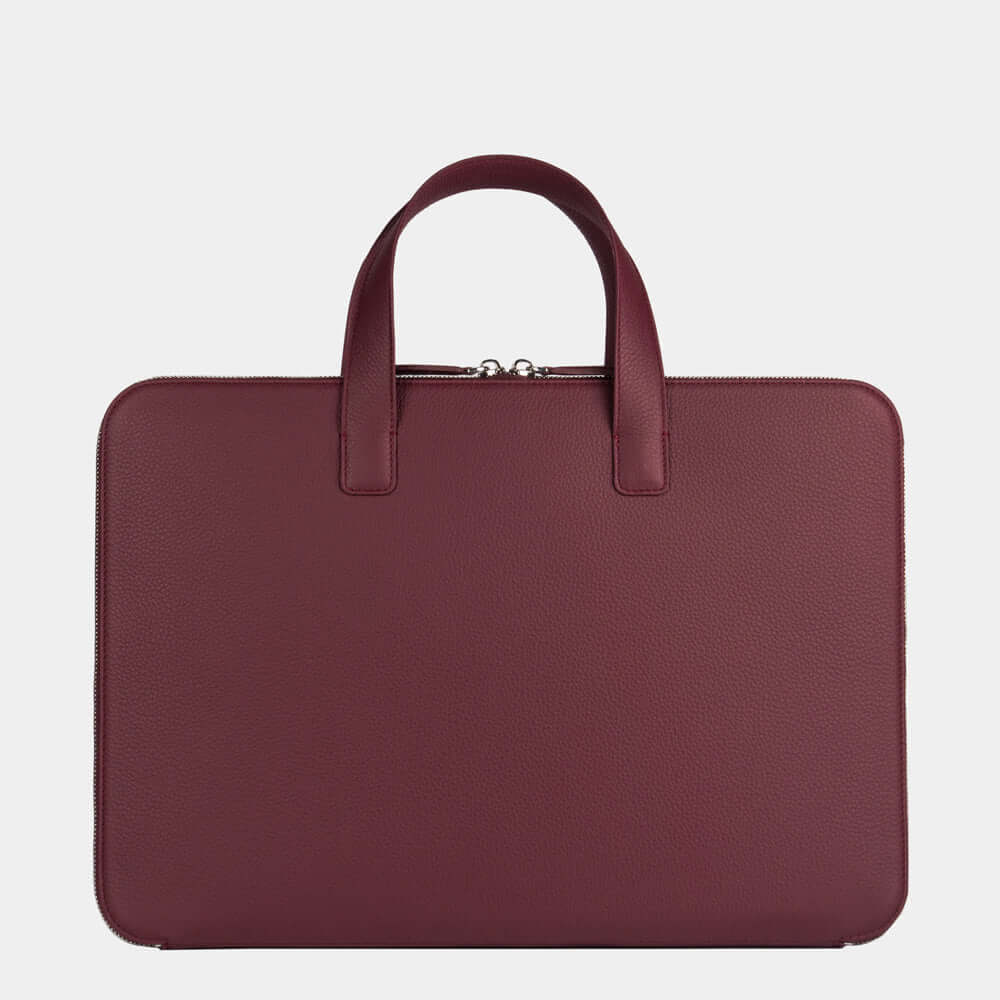 Bordeaux Leather Notebook Bag 17'' Bocage | Marcel Robert - 0
