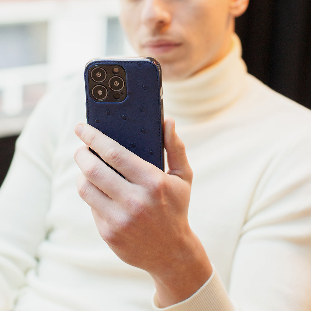 iPhone 16 Pro case ostrich blue