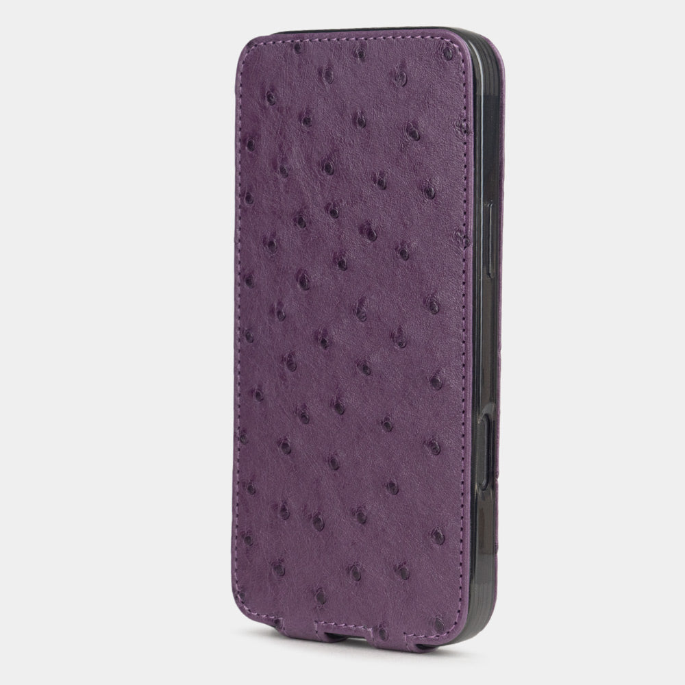 custodia iPhone 16 pro struzzo viola