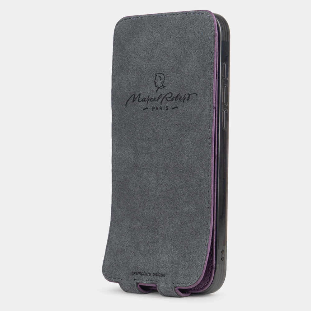custodia iPhone 16 pro max struzzo viola