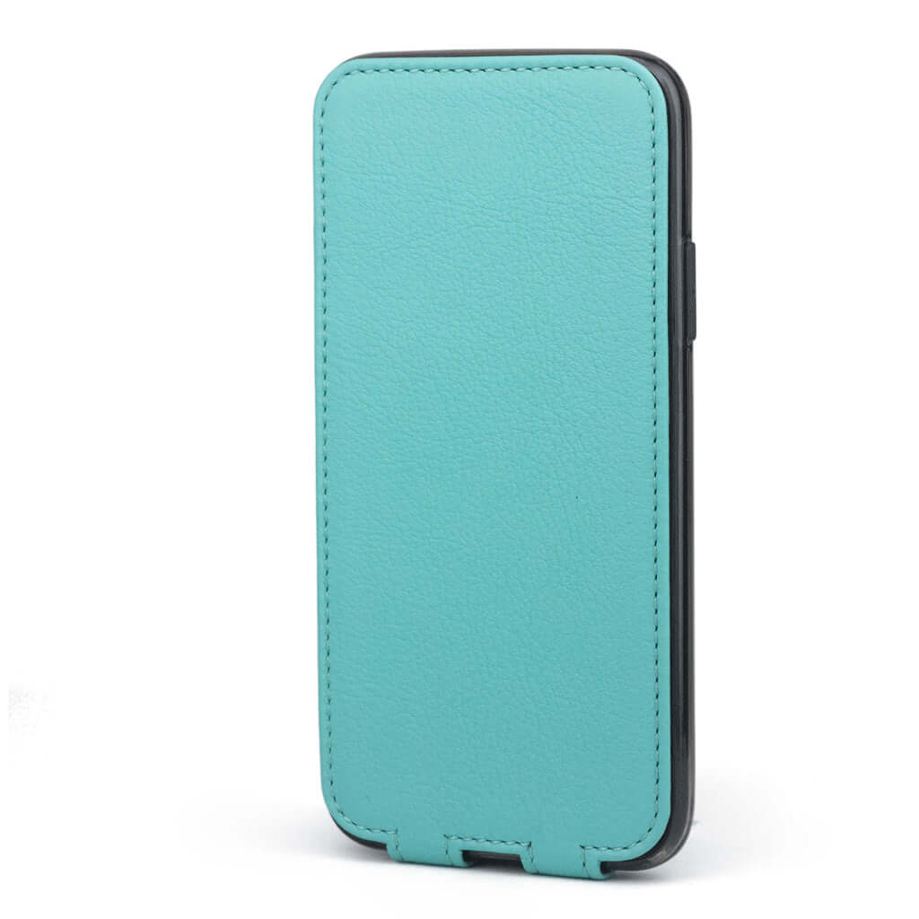 Premium Leather Case iPhone X/XS Blue Tiffany | Marcel Robert - 2