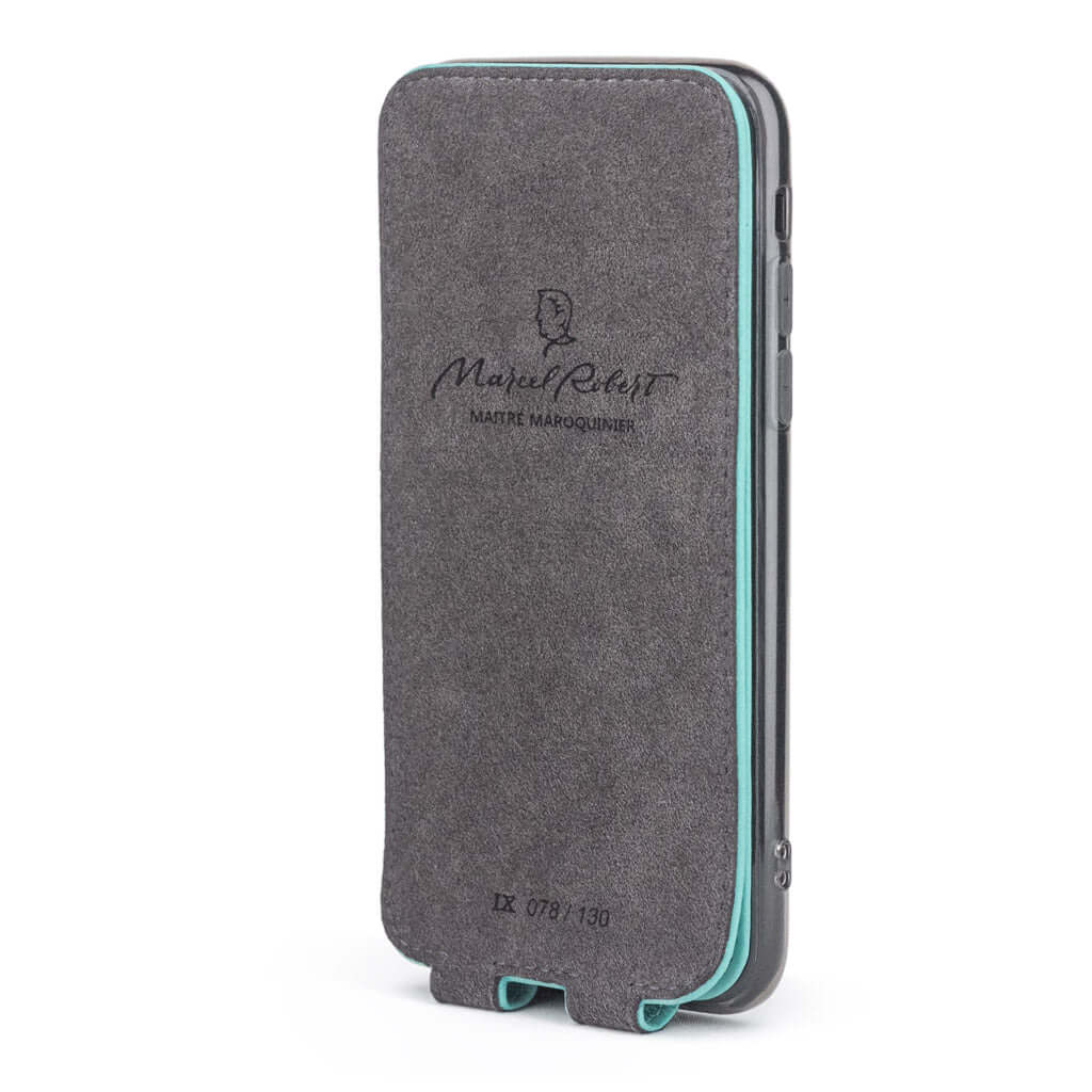 Premium Leather Case iPhone X/XS Blue Tiffany | Marcel Robert - 3