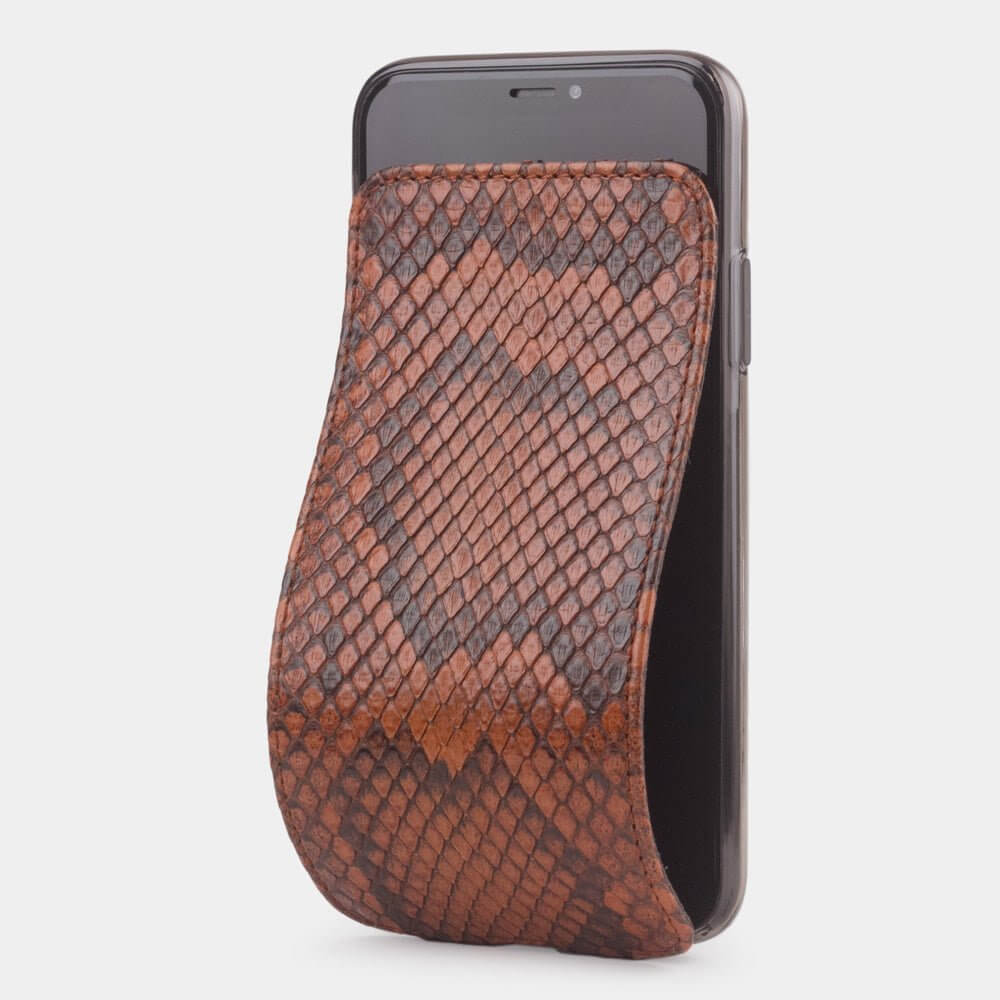 Premium Leather Case iPhone X/XS Python Gold | Marcel Robert - 0