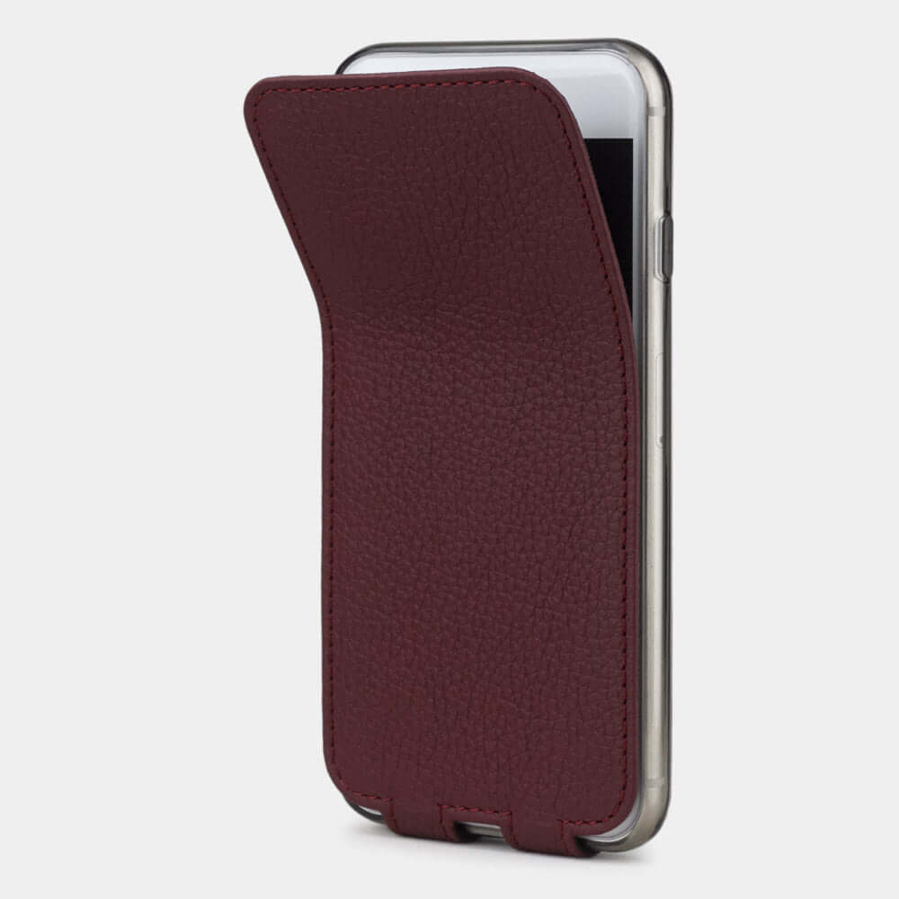 Premium Leather Case iPhone SE 2020 Bordeaux | Marcel Robert - 1