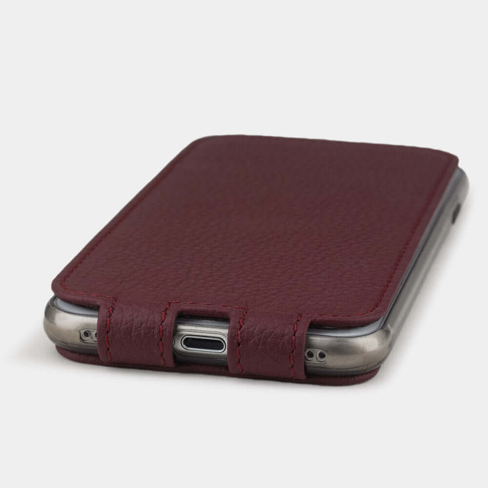 Premium Leather Case iPhone SE 2020 Bordeaux | Marcel Robert - 4