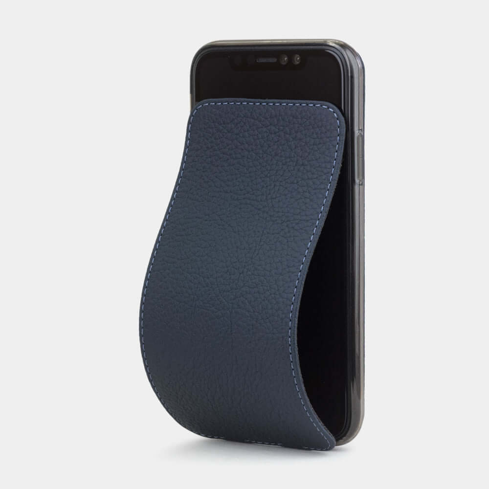 Premium Leather Case iPhone XR Blue Mat | Marcel Robert - 0