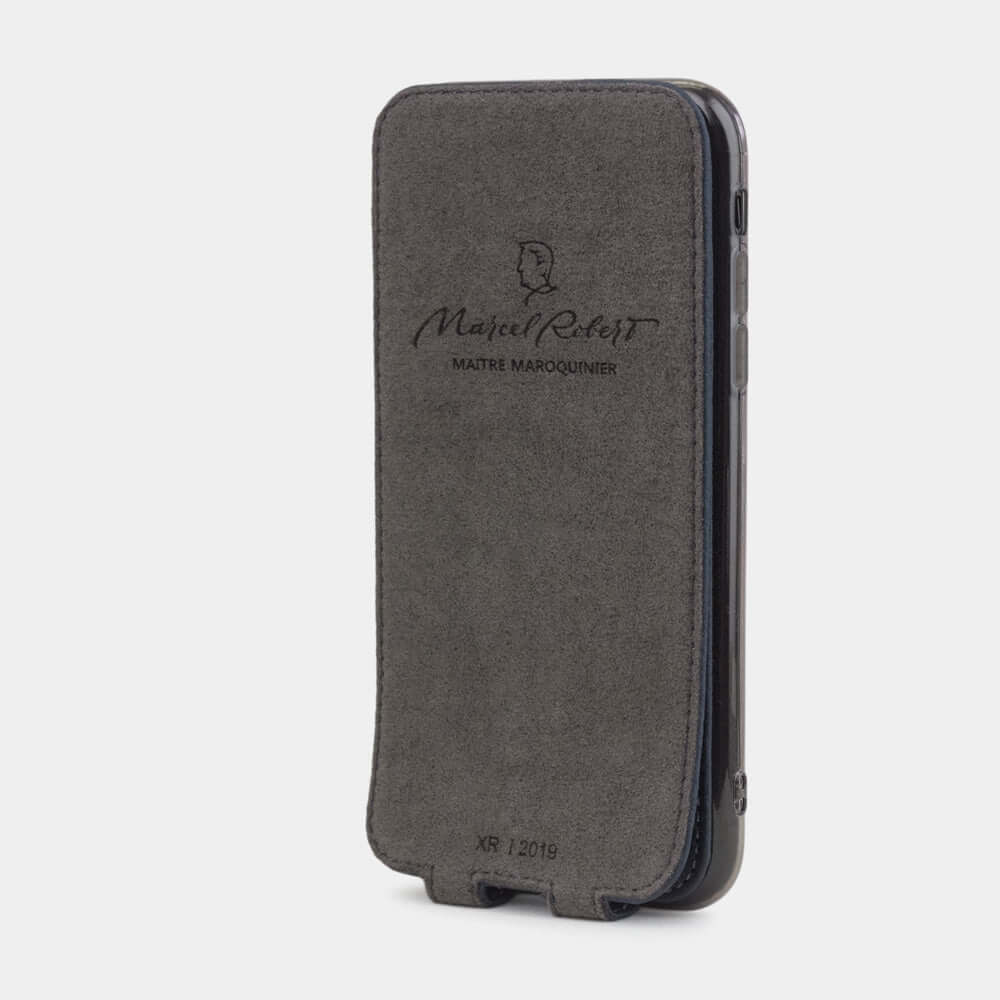 Premium Leather Case iPhone XR Blue Mat | Marcel Robert - 3