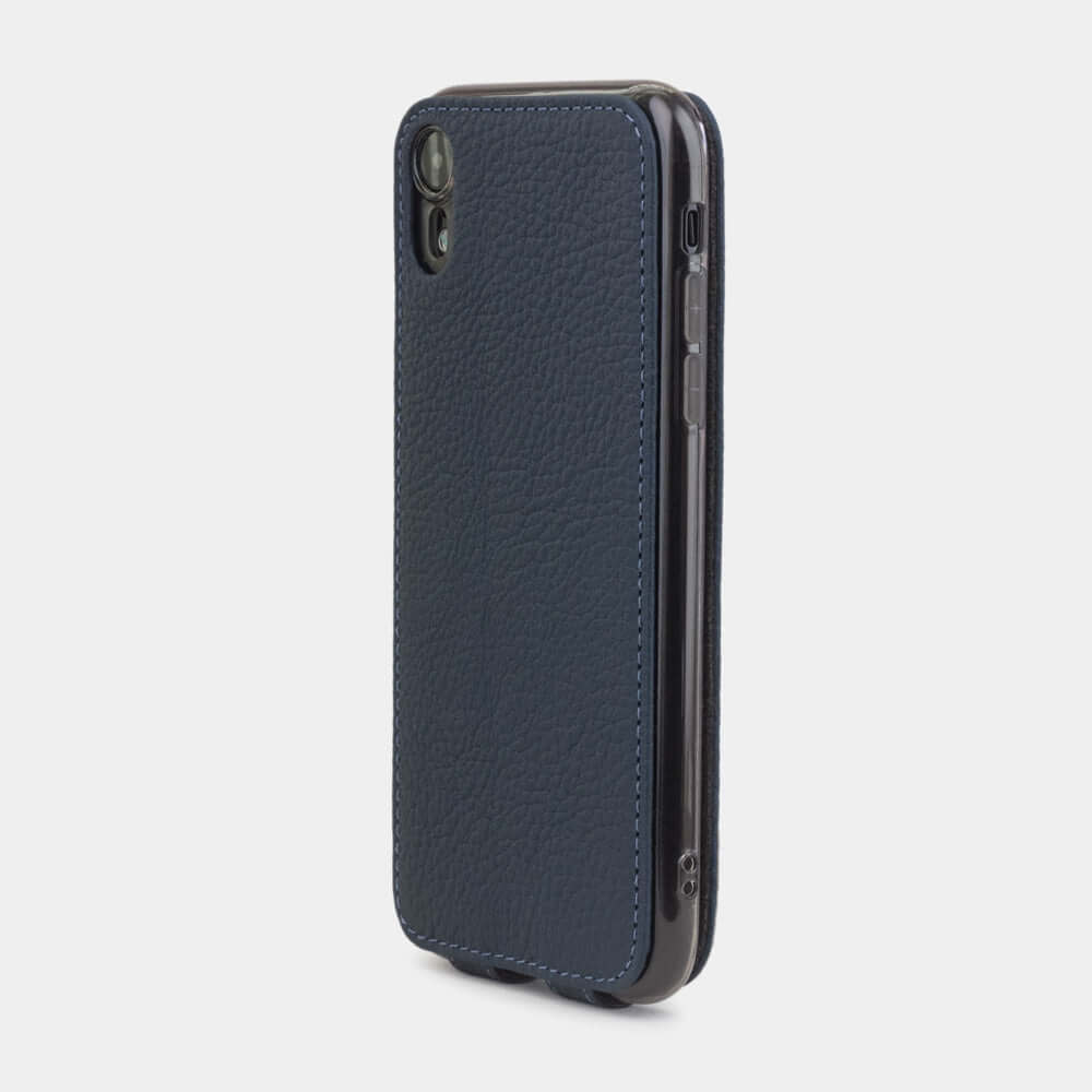 Premium Leather Case iPhone XR Blue Mat | Marcel Robert - 5