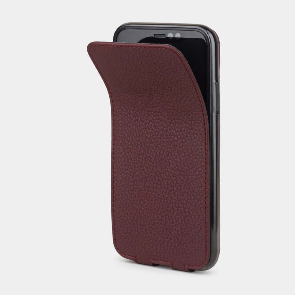 Premium Leather Case iPhone XR Bordeaux | Marcel Robert - 1