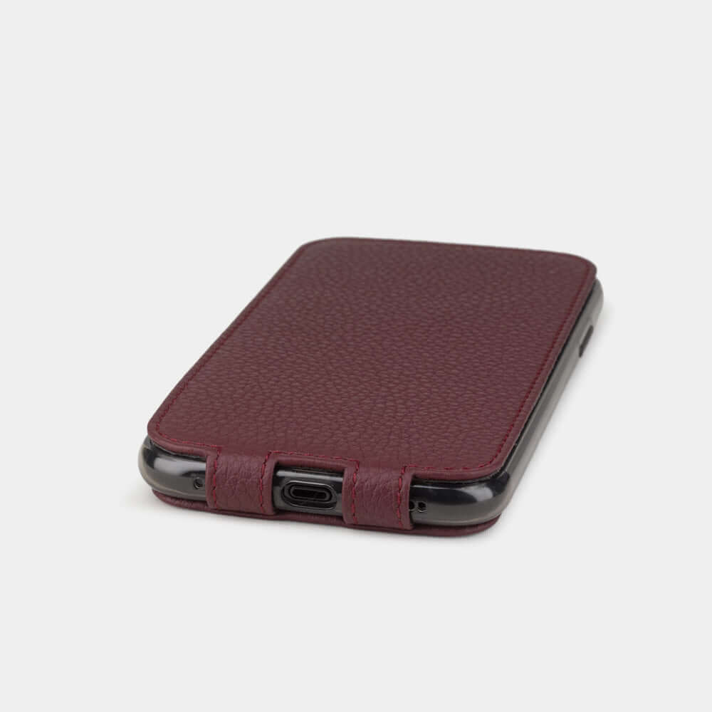 Premium Leather Case iPhone XR Bordeaux | Marcel Robert - 5