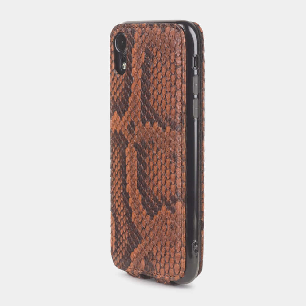 Leather Case iPhone XR Python Leather Gold | Marcel Robert - 5