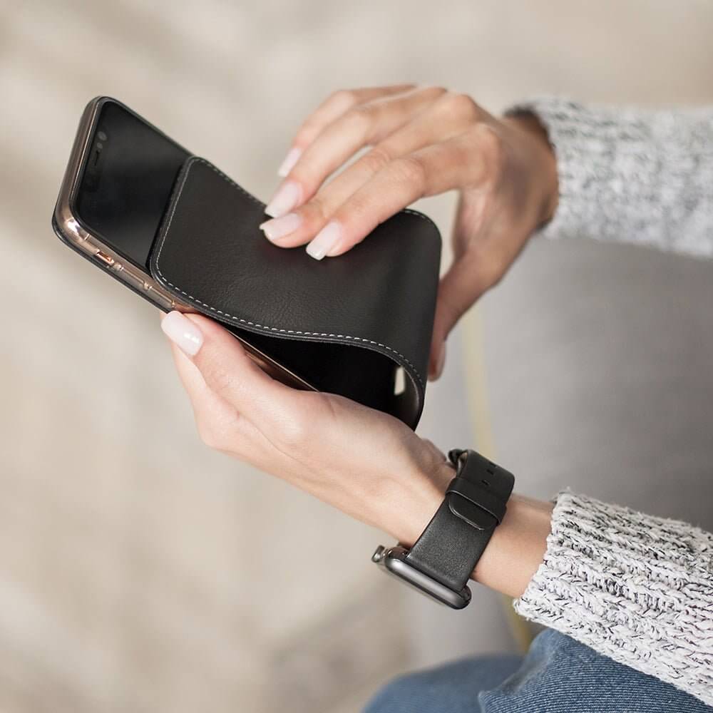 Natural Leather Case iPhone XS Max Black | Marcel Robert - 2