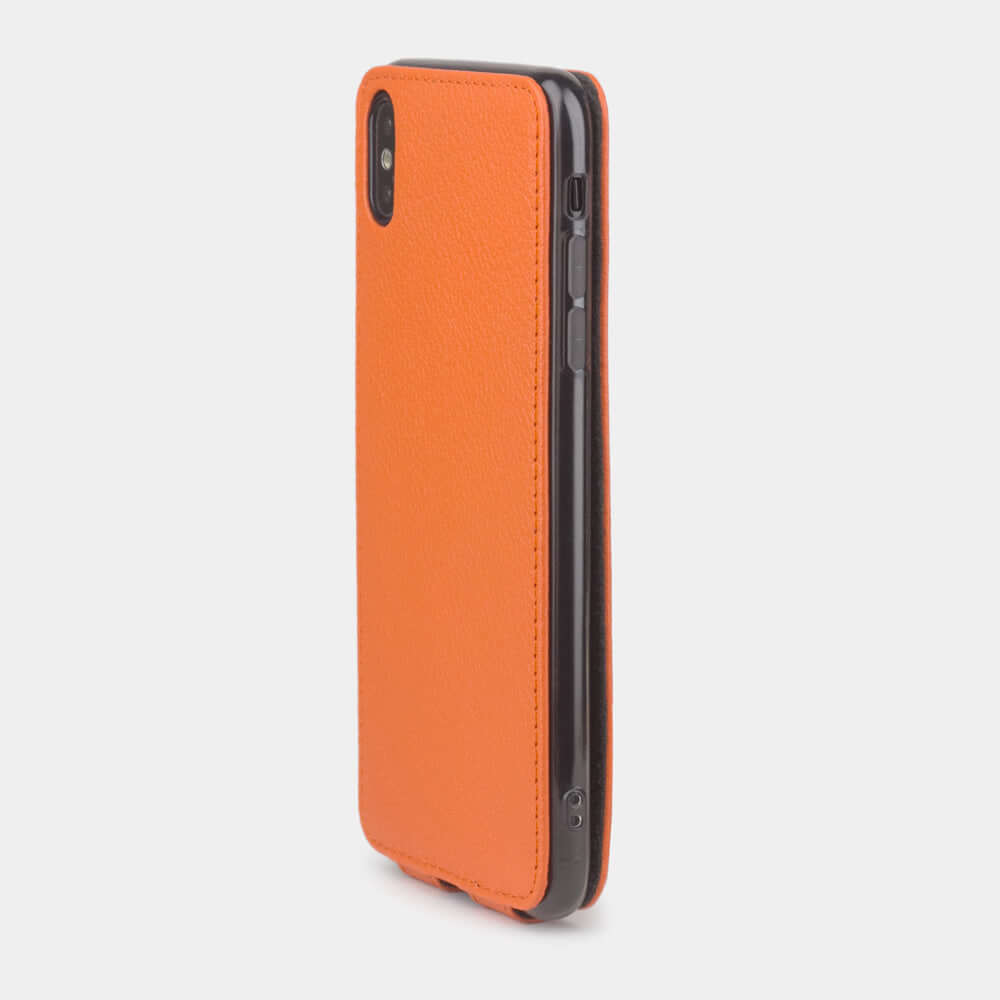 Premium Leather Case iPhone XS Max Orange | Marcel Robert - 5
