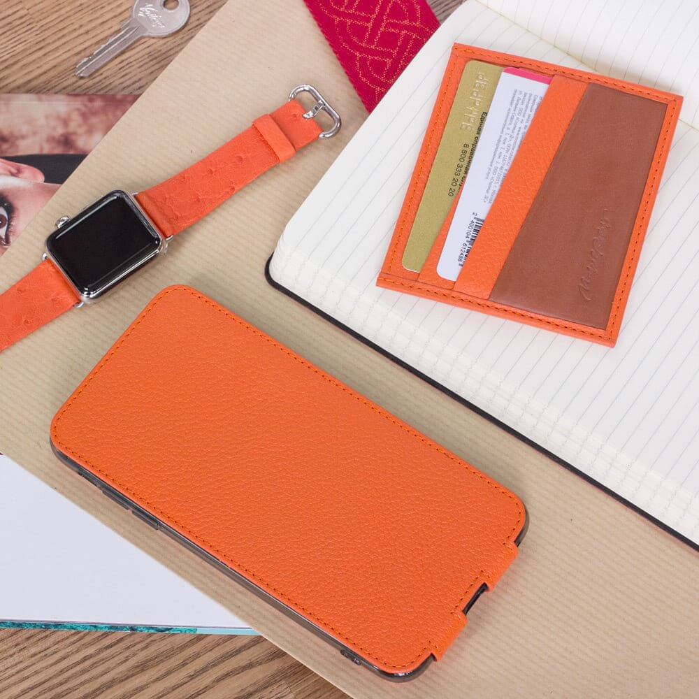 Premium Leather Case iPhone XS Max Orange | Marcel Robert - 2