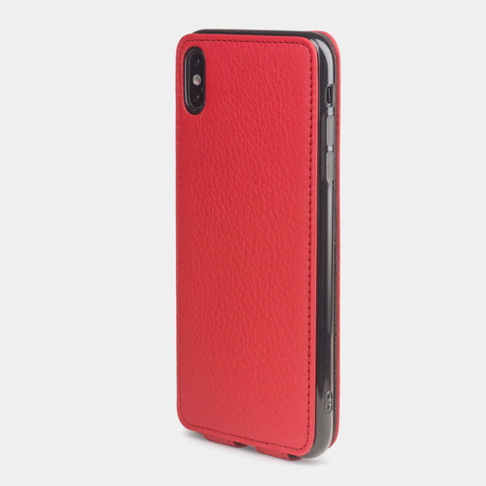 Premium Leather Case iPhone XS Max Red | Marcel Robert - 5