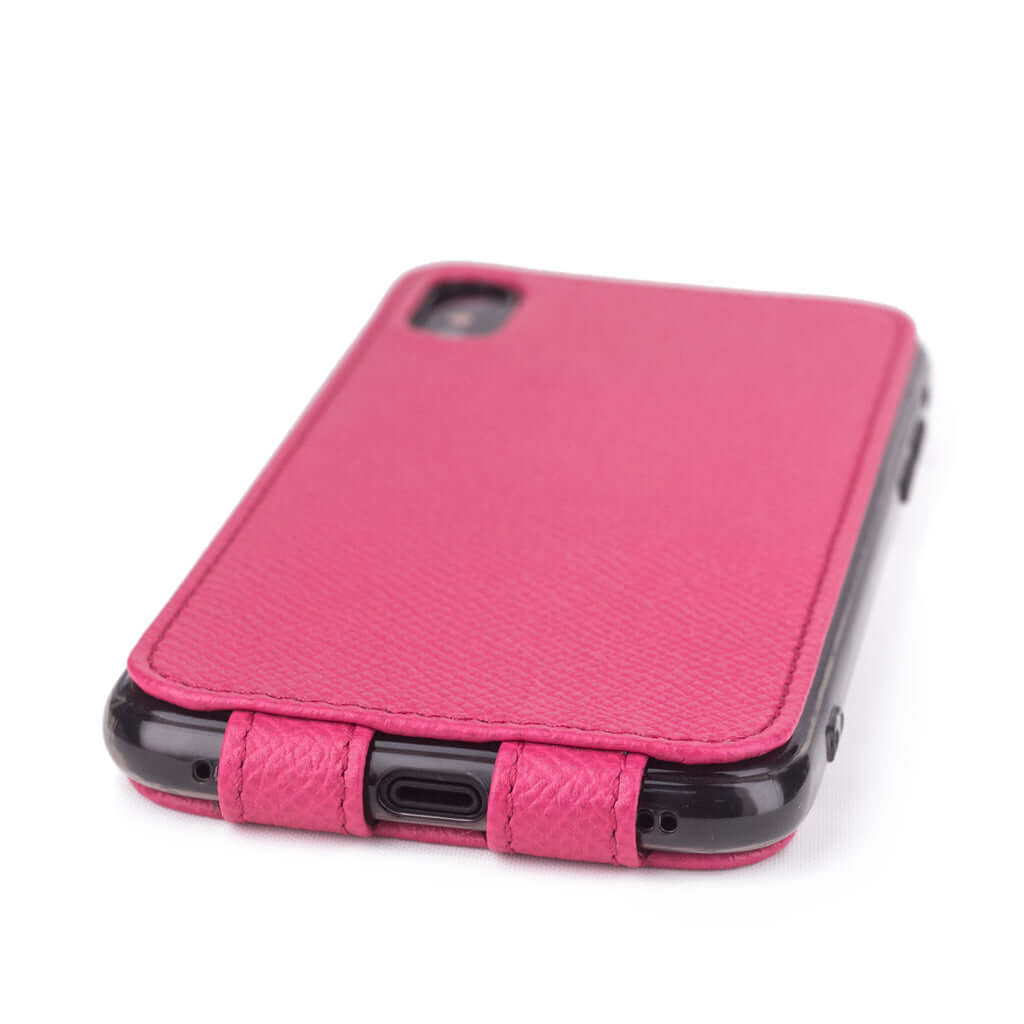 Premium Leather Case iPhone X/XS Bright Pink | Marcel Robert - 4