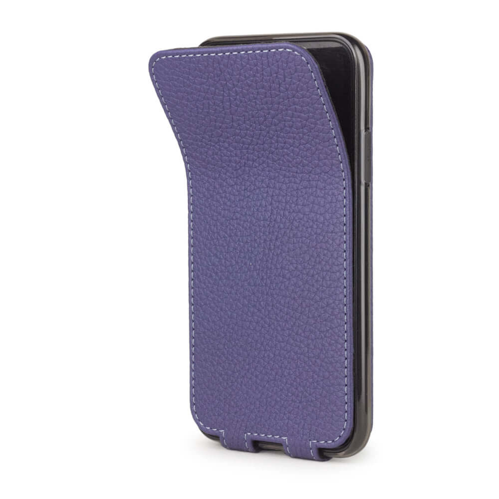 Premium Leather Case iPhone X/XS Purple | Marcel Robert - 1