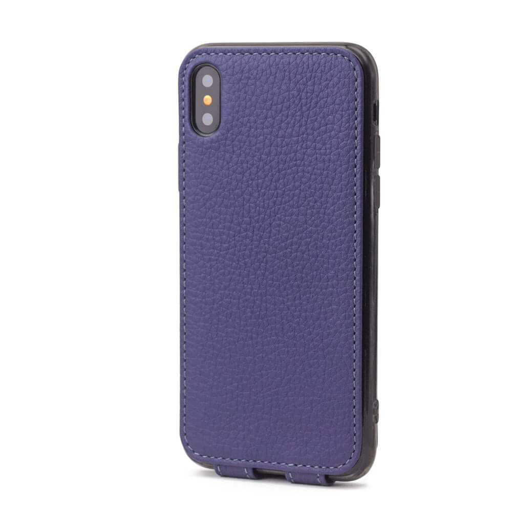 Premium Leather Case iPhone X/XS Purple | Marcel Robert - 5