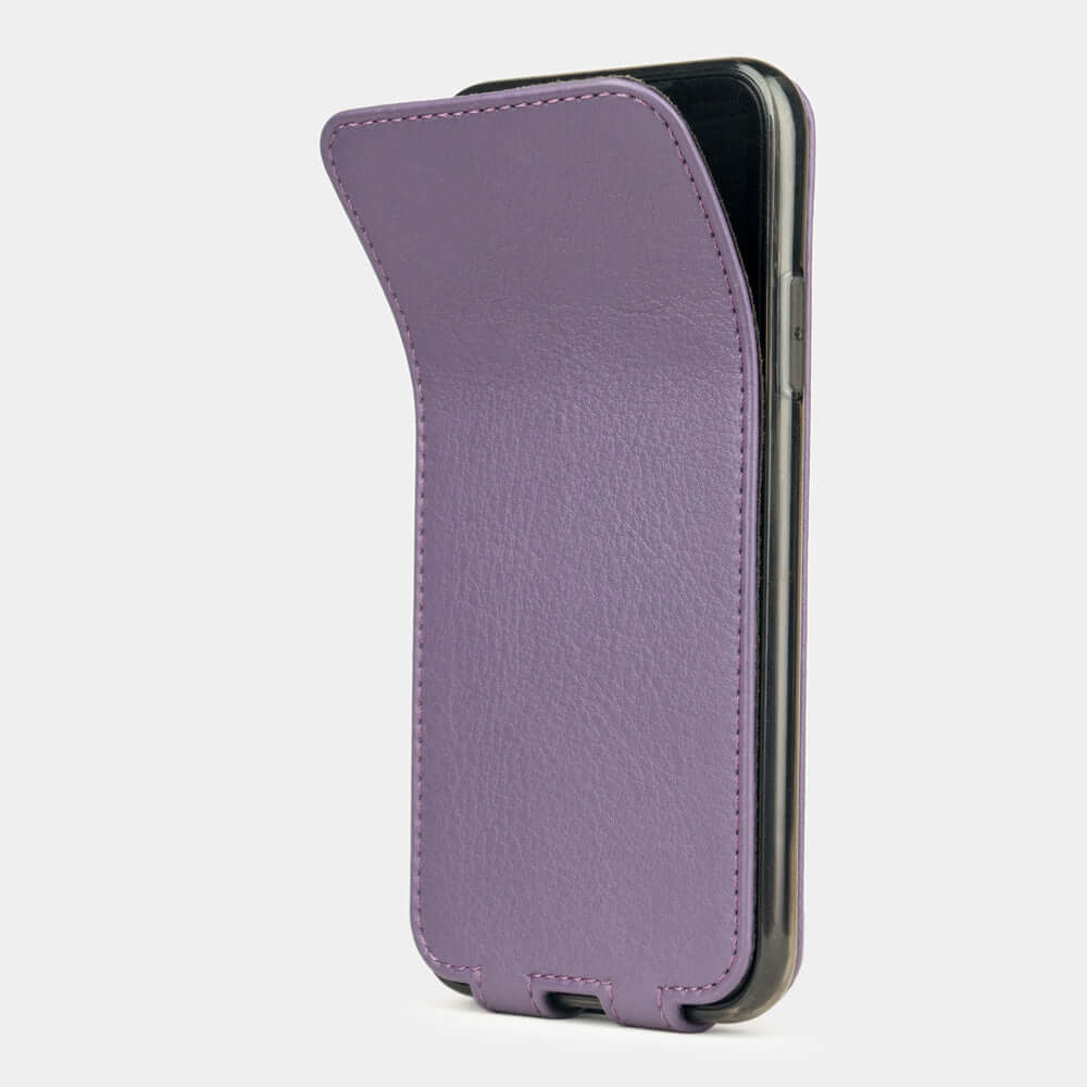 Premium Leather Case iPhone X/XS Violet | Marcel Robert - 1