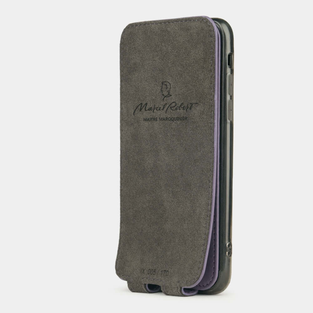 Premium Leather Case iPhone X/XS Violet | Marcel Robert - 3